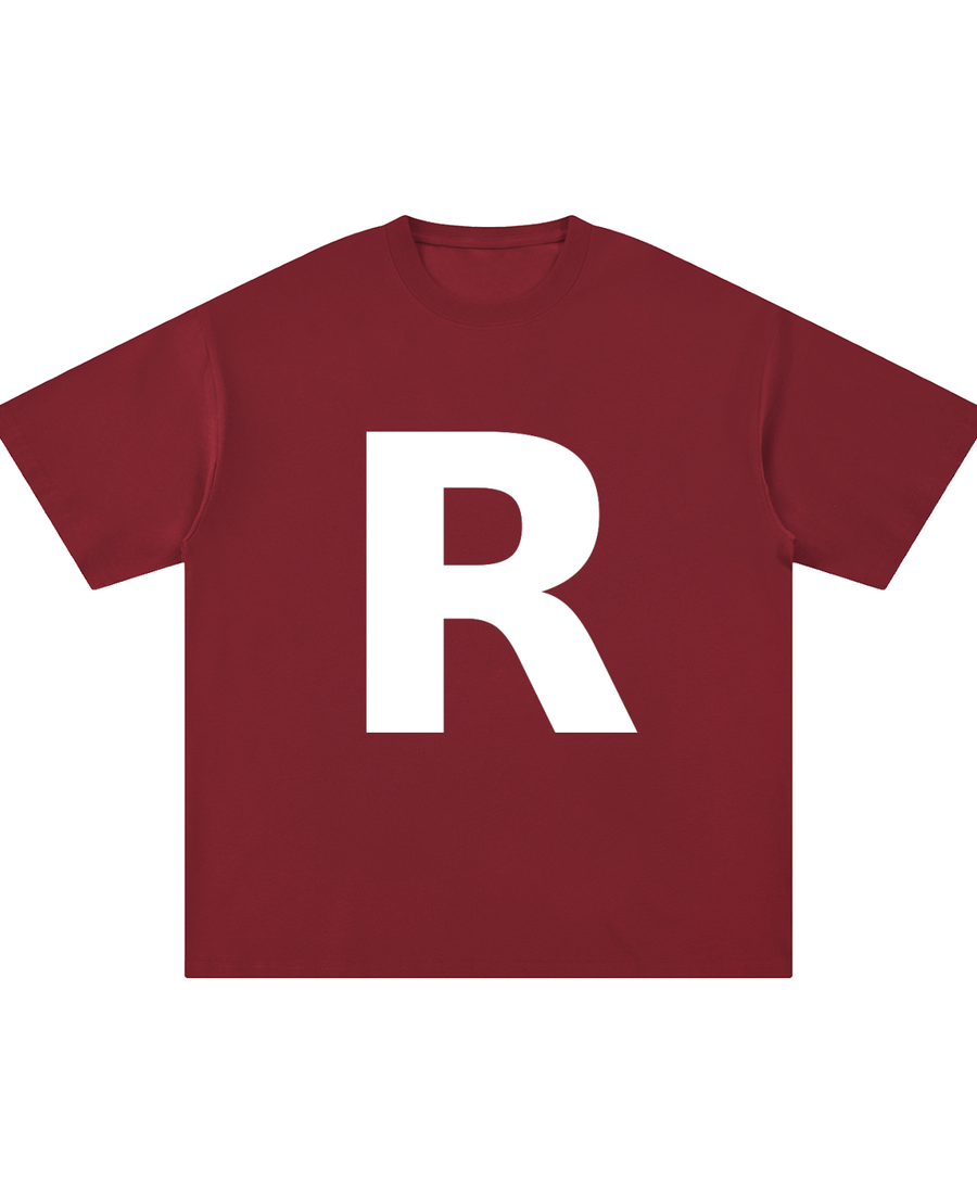 ONEGLYPH R Letter Tee — Dark Colours | Single Glyph Cotton Tee